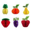 春天热带水果派对主题装饰布置菠萝草莓，苹果葡萄蜂窝球天花板吊饰