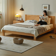 金多喜实木床1.8米1.5现代简约主卧家具，北欧纯实木单双人床大板床