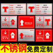 水泵接合器标识牌室外消火栓标识牌消防不锈钢挂牌消火栓喷淋水泵结合器水泵结合器标识定制地下消防栓指示牌