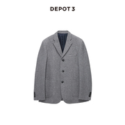 depot3男装西服进口澳洲针织羊毛重磅，微弹透气经典休闲西服