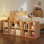环保实木儿童书架落地靠墙柜子置物架家用多层卧室书柜置物柜bh