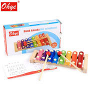 木制儿童益智玩具八音阶敲琴敲打木琴幼教音乐乐器