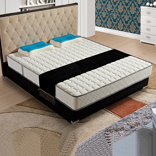 送货到家可独立弹簧护脊床垫，天然乳胶席梦思搭配隐形床薄床垫