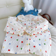可爱女宝宝纯棉衬衫洋气2岁小女孩上衣甜美翻领娃娃衫百搭打底衫