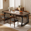 宜家餐桌家用小户型大板桌简约出租屋客厅吃饭桌长方形4-6人桌椅
