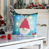 跨境创意发光抱枕套靠枕套，无脸老人圣诞，家居装饰用品圣诞礼物