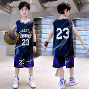 儿童篮球服套装男童大童青少年，23号詹姆斯球衣速干训练服运动背心