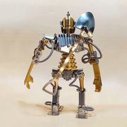 金属机器人模型工艺品手工不锈钢手脚都可以动孩子礼物SMG机器人