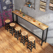 吧台桌家用靠墙窄桌子，高脚桌子长条桌，长桌子简易长方形奶茶店桌椅