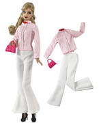 6分30cm换装娃娃超模心怡衣服粉色衬衫长裤裙子装 洋娃娃衣服套装