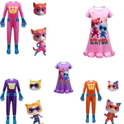 卡通动漫超级猫咪SuperKitties Cosplay儿童万圣节演出服六一孩子