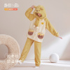 静韵超柔软迪士尼睡衣女秋冬珊瑚绒情侣加厚加绒套装家居服