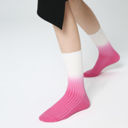 玩派 渐变袜子女中筒美式复古长袜原创小众设计感学院风街头潮袜