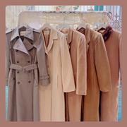 尖货日本制古着vintage复古纯色，双面羊绒羊毛呢子西装大衣外套