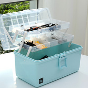 五金工具箱家用多功能折叠手提电工零件整理箱塑料收纳箱家用盒子
