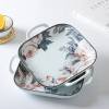 千顺尤美陶瓷深饭盘创意北欧风家用餐盘菜盘子碟子釉下彩餐具套装