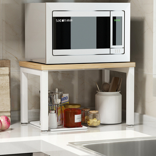 单层微波炉架置物架家用调料烤箱架储物架经济型厨房用品收纳架子