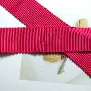 桃红色玫红横纹带回纹带帽带，织带带子布带diy包装带丝带15mm