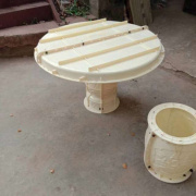 水泥桌子模具仿古庭院圆形石桌子磨具中式园林现浇水泥圆桌子模型