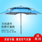 户外钓鱼伞2.2米p2.4米钓伞万向防雨大雨伞太阳伞折叠遮阳伞