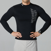 UA安德玛高领紧身长袖男春季健身训练运动服弹力透气紧身T恤
