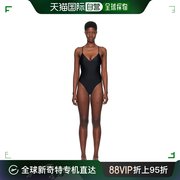 香港直邮潮奢matteau女士黑色，crossbackplunge连体泳衣cbp