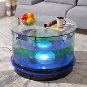 鱼居乐茶几鱼缸水族箱送造景小型乌龟缸金鱼缸玻璃客厅家用免换水