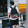 中性印花双肩包女韩版潮校园高中学生书包男背包休闲旅行包电脑包