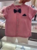 韩国童装22夏男童(夏男童，)宝宝圆领条纹，短袖衬衣短裤周岁服绅士套装