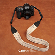 cam-in相机背带复古单反数码，挂脖挂绳可调斜挎文艺挂带微单肩带