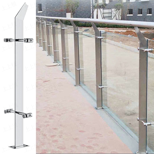 定制拉丝实心不锈钢，工程立柱家用楼梯扶手玻璃，栏杆阳台护栏