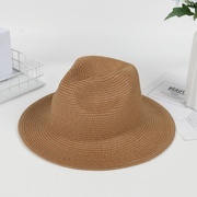 草帽男士草编帽宽沿夏季夏天户外出行防晒遮阳礼帽可折叠帽子