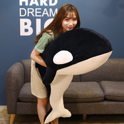 可爱黑虎鲸毛绒玩具公仔鲸鱼抱枕红色海豚布娃娃儿童女生礼物