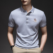 夏季男士polo衫宽松刺绣短袖，t恤潮流休闲商务青年上衣