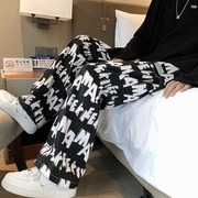 大码300斤休闲裤子男女春秋新款欧美hiphop拖地裤ins潮牌薄款长裤