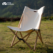 牧高笛户外实木折叠椅子便携式钓鱼凳子美术生写生椅小板凳桌椅子