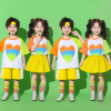 六一儿童节演出服装t恤幼儿园，啦啦队彩色小学生运动会开幕式班服