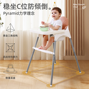 婴儿餐桌椅吃饭家用宝宝，餐椅儿童饭桌凳子便捷式，座椅多功能成长椅