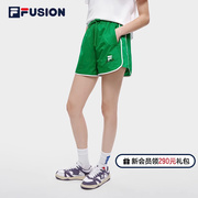 FILA FUSION斐乐潮牌女士梭织短裤宽松篮球运动短裤