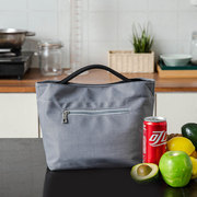 简约拉链饭盒袋手提包铝箔加厚上班学生便当包午餐(包午餐)包保温(包保温)包装饭袋