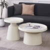 茶几客厅家用小户型沙发，圆形边几轻奢，高级感多功能组合小桌子
