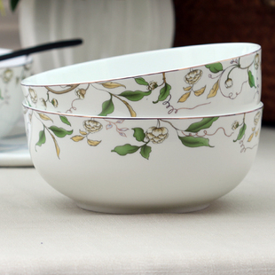 2个装泡面大碗家用味千拉面，碗7英寸骨瓷汤碗拌面陶瓷餐具套装