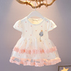 女宝宝0-1-2-3岁连衣裙女童，夏装公主纱裙婴儿，韩版卡通裙子棉