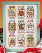 法国dmc绣线配置卧室装饰画，qt3166瓶中的圣诞小幅简单精准印花