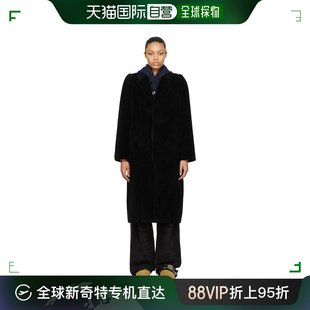 香港直邮潮奢 ADER Error 女士黑色单排扣大衣