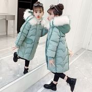 女童棉服2023韩版儿童洋气加厚棉衣中长款冬装棉袄中大童外套