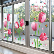3d立体墙贴画自粘客厅玻璃门，贴纸厨房阳台装饰贴花窗户创意窗花贴