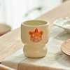 肆月 韩式ins创意卡通可爱小熊水杯马克杯哑光陶瓷手捏杯子咖啡杯