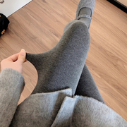 烟灰色连裤袜女秋冬季加厚加绒咖啡色，保暖打底裤显瘦深灰色踩脚袜