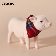 JXK小香猪迷你猪模型 仿真小动物可爱治愈萌宠物猪手办潮玩偶摆件